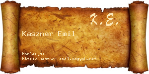 Kaszner Emil névjegykártya
